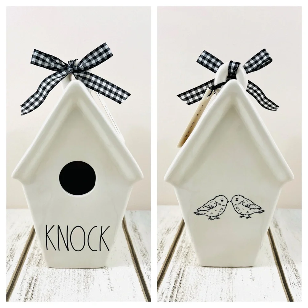 Rae Dunn Knock Birdhouse Ceramic Decoration - Picture 1 of 6